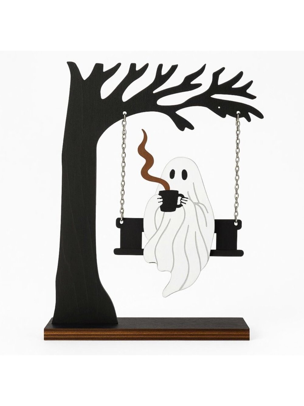 Spooky Ghost Swing Hanging Decor - Cute Halloween Kitchen Home Decoration